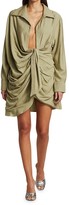 Thumbnail for your product : Jacquemus Bahia Draped Knotted Shirtdress