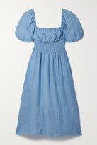 Thumbnail for your product : Jason Wu Jason Wu - Tencel Lyocell And Linen-blend Chambray Midi Dress - Light blue - US0