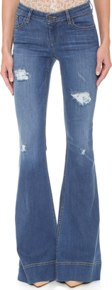 Alice + Olivia Ryley Distressed Bell Jeans