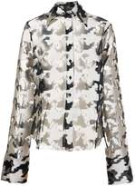 Thumbnail for your product : Marques Almeida oversized fil coupé houndstooth pattern shirt
