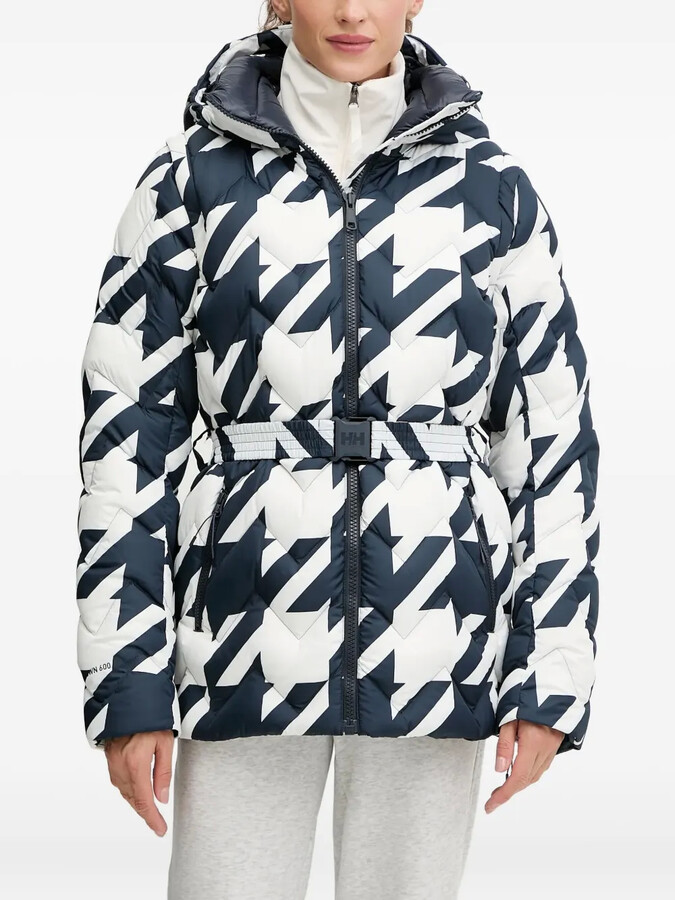 Helly Hansen Houndstooth-Pattern Down Jacket