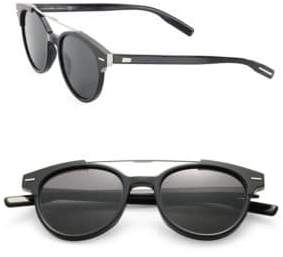 Christian Dior Black Tie 220 51MM Round Panto Sunglasses