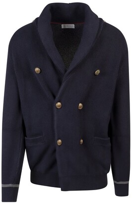 Double-breasted Cardigan Men Navy | Shop the world's largest 