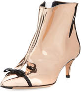 Thumbnail for your product : Marco De Vincenzo Metallic Point-Toe Bow Boot