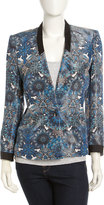 Thumbnail for your product : Helmut Lang Mandala Wet-Print Jacket, Blue/Multi