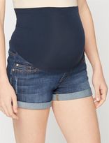 Thumbnail for your product : A Pea in the Pod Luxe Essentials Denim Dark Wash Maternity Shorts