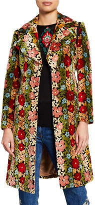 floral embroidered coat