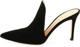 Thumbnail for your product : Gianvito Rossi Suede 85mm Cutaway Mule