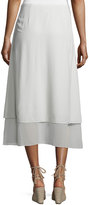 Thumbnail for your product : Eileen Fisher Washable Layered-Hem Skirt