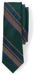 Lands' End Men's Silk Melange Stripe Necktie-Red Melange Stripe