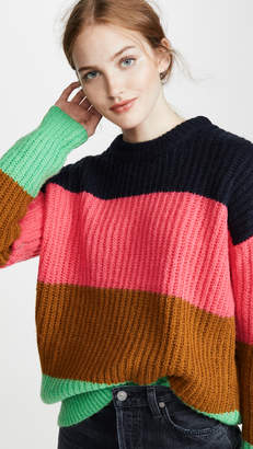 theory color block sweater