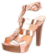 Thumbnail for your product : Alexander McQueen Metallic Platform Sandals Copper Metallic Platform Sandals