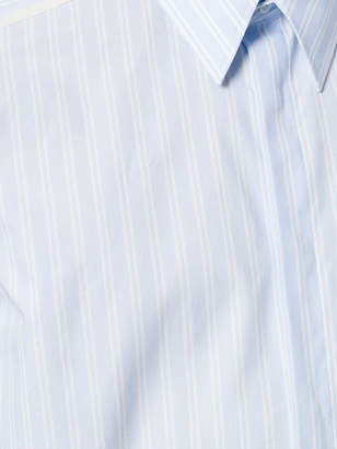 Cédric Charlier contrast-insert striped shirt