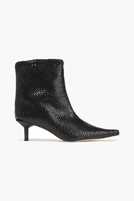 Miista Shelly Woven Leather Ankle Boots