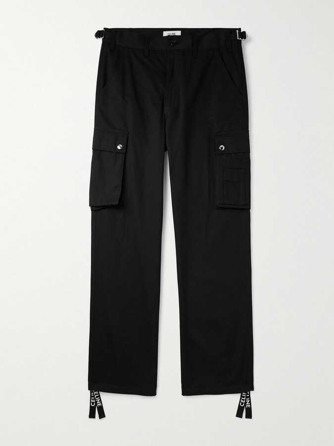Celine Straight-Leg Cotton and Linen-Blend Cargo Trousers