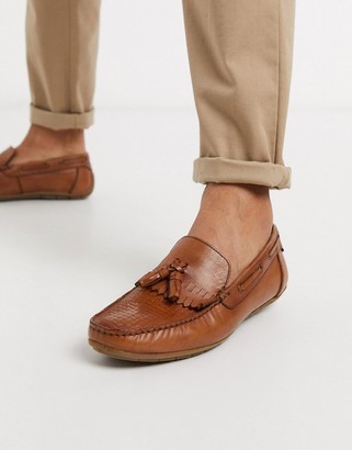 Silver Street woven loafer in tan leather