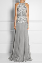Thumbnail for your product : J. Mendel Embellished pleated silk-chiffon gown