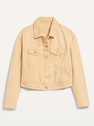 old navy cropped denim jacket