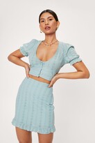 Thumbnail for your product : Nasty Gal Womens Broderie Anglaise Ruffle Hem Mini Skirt