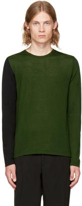 Marni Green and Black Colorblocked Sweater