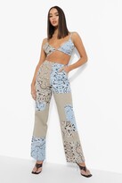 Thumbnail for your product : boohoo Bandana Patchwork Boyfriend Jeans