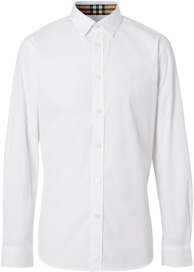 Logo-Embroidered Cotton Oxford Shirt