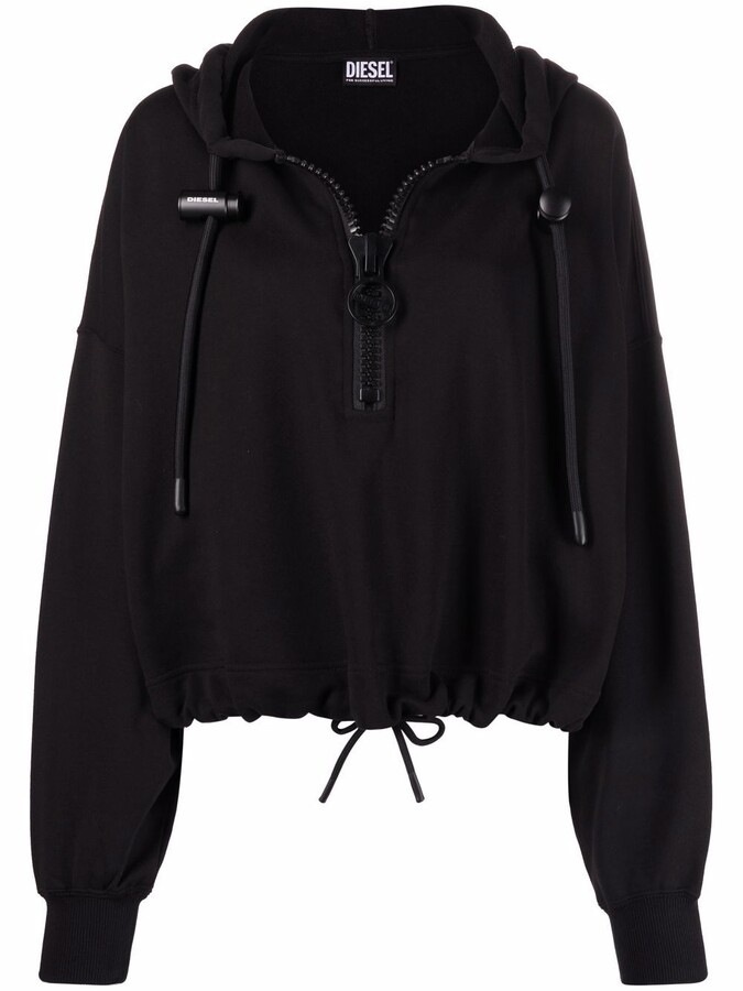 drawstring zip up hoodie