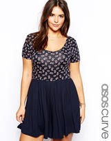 Thumbnail for your product : ASOS Curve CURVE Playsuit In Contrast Paisley Print - Multi
