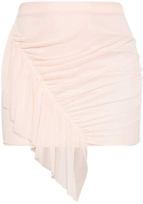PrettyLittleThing Blush Mesh Frill Detail Mini Skirt