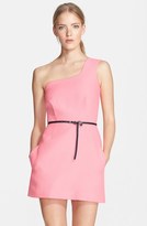 Thumbnail for your product : Victoria Beckham Victoria, One-Shoulder Jacquard Sheath Dress