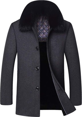 Faux Fur Collar Coat Men | Shop the world's largest collection of fashion |  ShopStyle UK
