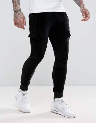 Religion Velour Joggers With Pocket