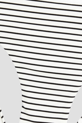 CASA RAKI Olivia ruffled striped stretch-ECONYL low-rise bikini briefs