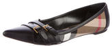 Thumbnail for your product : Burberry Nova Check Pointed-Toe Flats