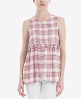 Thumbnail for your product : Max Studio London Ruffled Plaid Top, Created for Macy's