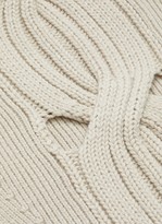 Thumbnail for your product : Jonathan Simkhai 'Porter' Cold Shoulder Open Cable Knit Sweater
