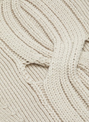Jonathan Simkhai 'Porter' Cold Shoulder Open Cable Knit Sweater