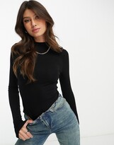 Thumbnail for your product : ASOS DESIGN long sleeve bodysuit with turtleneck in black