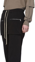 Thumbnail for your product : Rick Owens Black Drawstring Cargo Pants