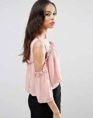 Fashion Union Tall Cold Shoulder Smock Top