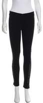 Thumbnail for your product : Alice + Olivia Sequined Low-Rise Leggings Black Sequined Low-Rise Leggings