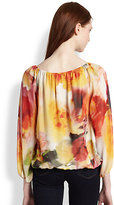 Thumbnail for your product : Alice + Olivia Alta Floral-Print Peasant Blouse