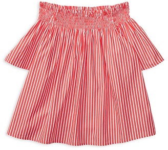 Ralph Lauren Childrenswear Girls' Bengal Stripe Off-the-Shoulder Top - Big Kid