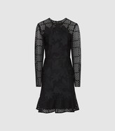 Thumbnail for your product : Reiss BAPTISTE LACE DRESS Black