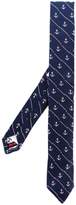 Thumbnail for your product : Thom Browne Striped Anchor Icon Necktie In Silk And Cotton