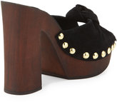 Thumbnail for your product : Charles David Hello Knotted Suede Sandal, Black