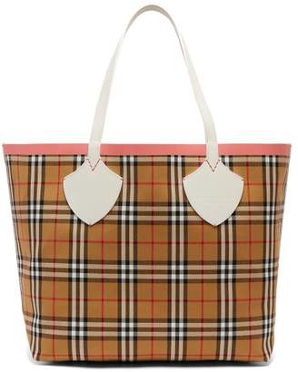 Burberry The Giant Medium Reversible Cotton Tote Bag - Womens - Brown Multi