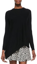 Thumbnail for your product : Thakoon Asymmetric Pullover with Georgette Back, Black
