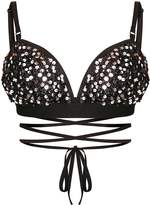 Thumbnail for your product : PrettyLittleThing Cicely Silver Sequin Harness Bralet