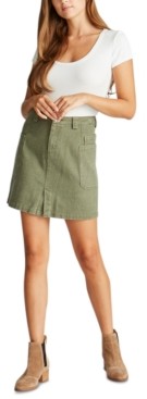 lime green jean skirt